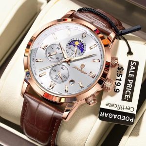Poedagar Stratos 3-Dial Chronograph Watch